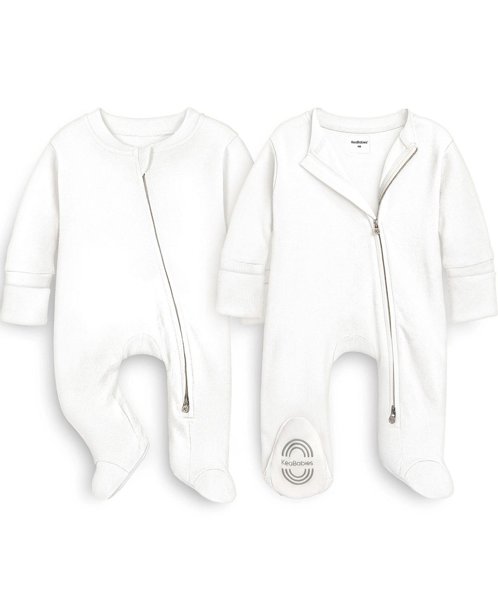 Пижама KeaBabies Soothe Sleep N' Play Footed Pajama 2-Pack Cotton Baby Sleepers 0-9 Months