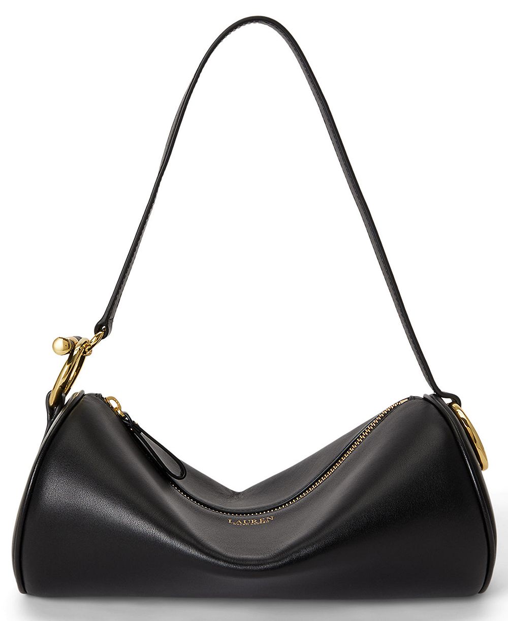Lauren Ralph Lauren Blaike Leather Small Barrel Bag