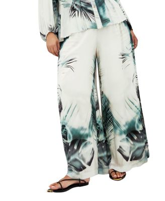 Женские широкие брюки CITY CHIC Plus Size Piper Palm Print