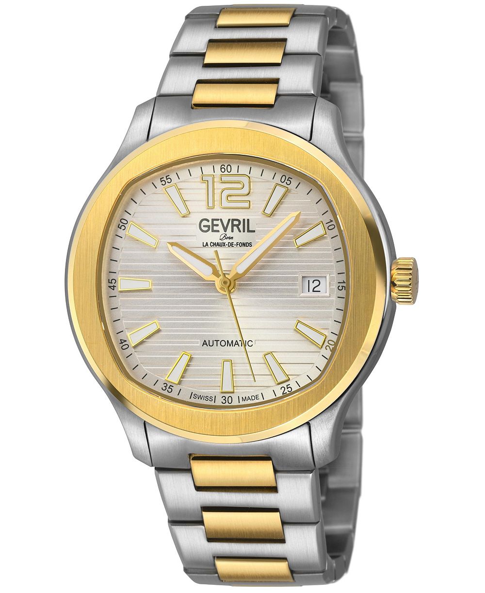 Gevril Men's Swiss Made Stuyvesant Swiss Automatic Two tone Stainless Steel Bracelet Watch