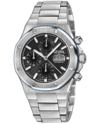 Мужские часы Gevril Kingsgate Swiss Automatic в серебристом корпусе из нержавеющей стали
