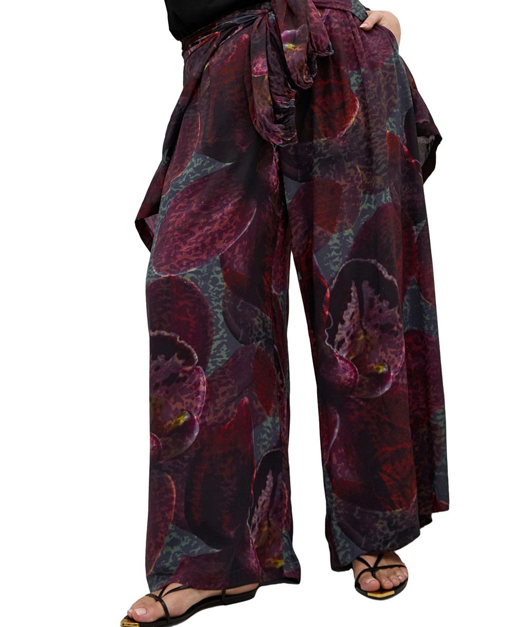 CITY CHIC Plus Size Брюки с широкими штанинами Piper Orchid Print