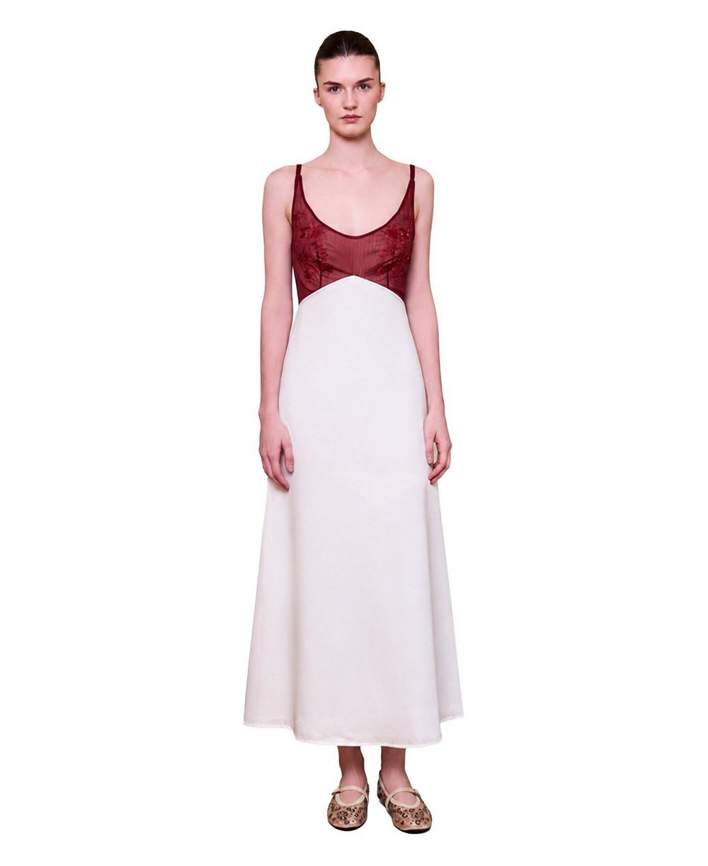 Женское платье PCFG The Broderie Anglaise Edit Embroidered Floral Midi