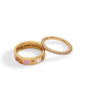 Набор из 2 колец Alex and Ani «Молиться, ждать и доверять»