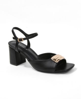 BERNESS Women's Kade Nugget Accent Block Heel Sandals