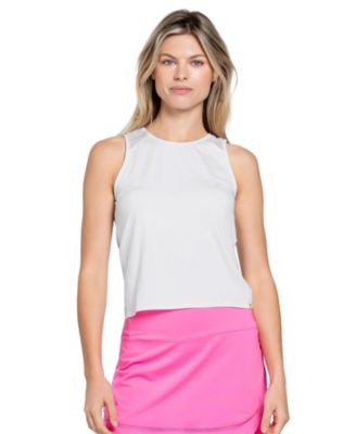Lucky In Love Women's Freedom Fitted Crew-Neck Crop Tank