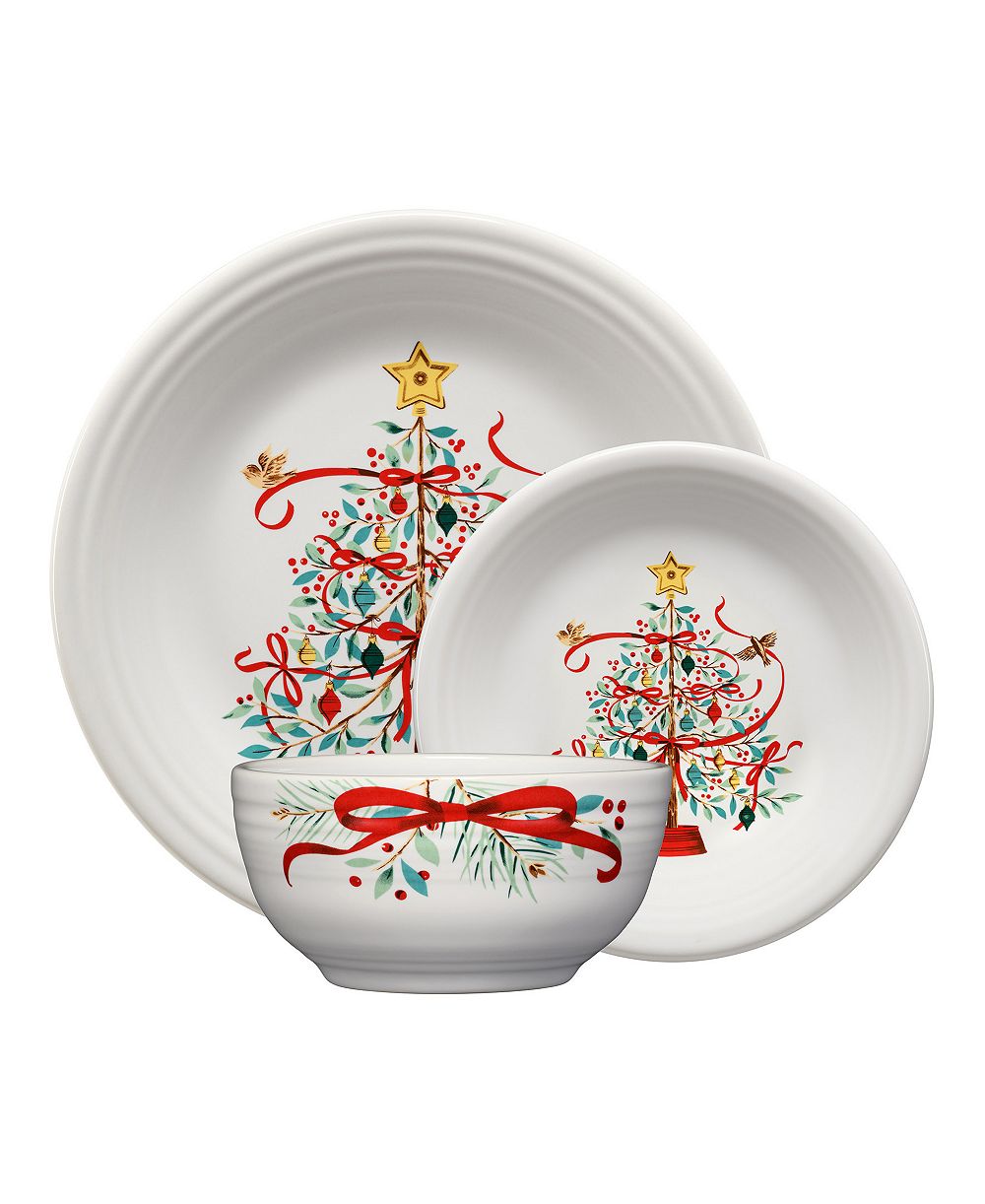 Набор из 3 предметов для сервировки fiesta holly berry christmas tree