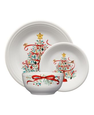 Набор из 3 предметов для сервировки fiesta holly berry christmas tree