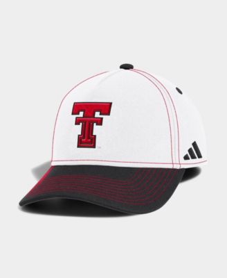 Men's and Women's adidas White/Black Texas Tech Red Raiders 2026 Sideline A-Frame Adjustable Hat