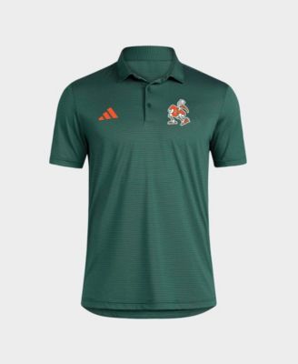 Men's adidas Green Miami Hurricanes Ultimate 365 Stripe Polo