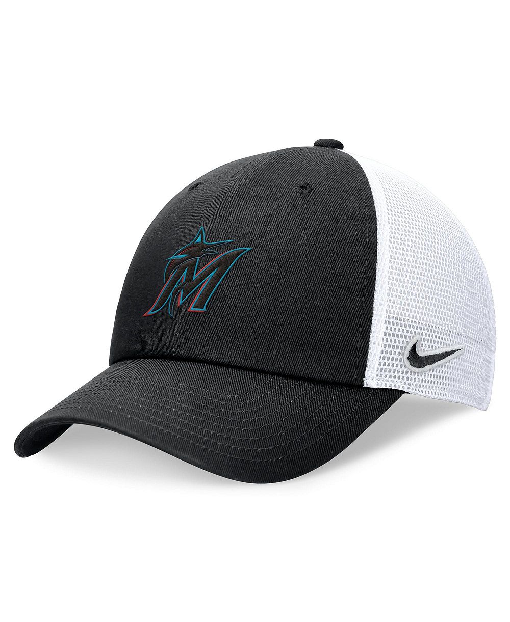 Nike Мужская черная бейсболка Club Trucker Miami Marlins с регулировкой