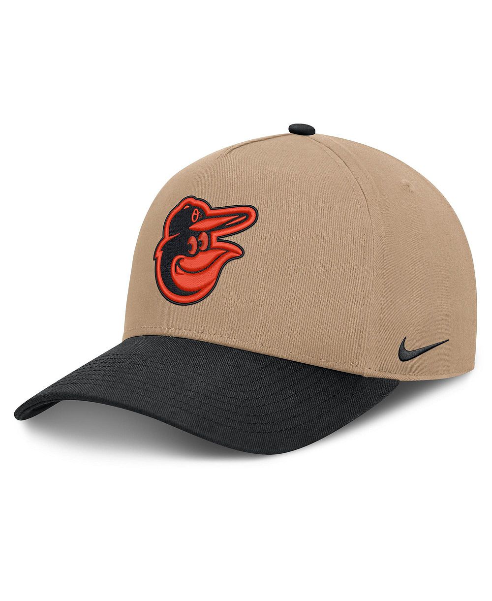 Men's Nike Khaki/Black Baltimore Orioles Rise A-Frame Adjustable Hat