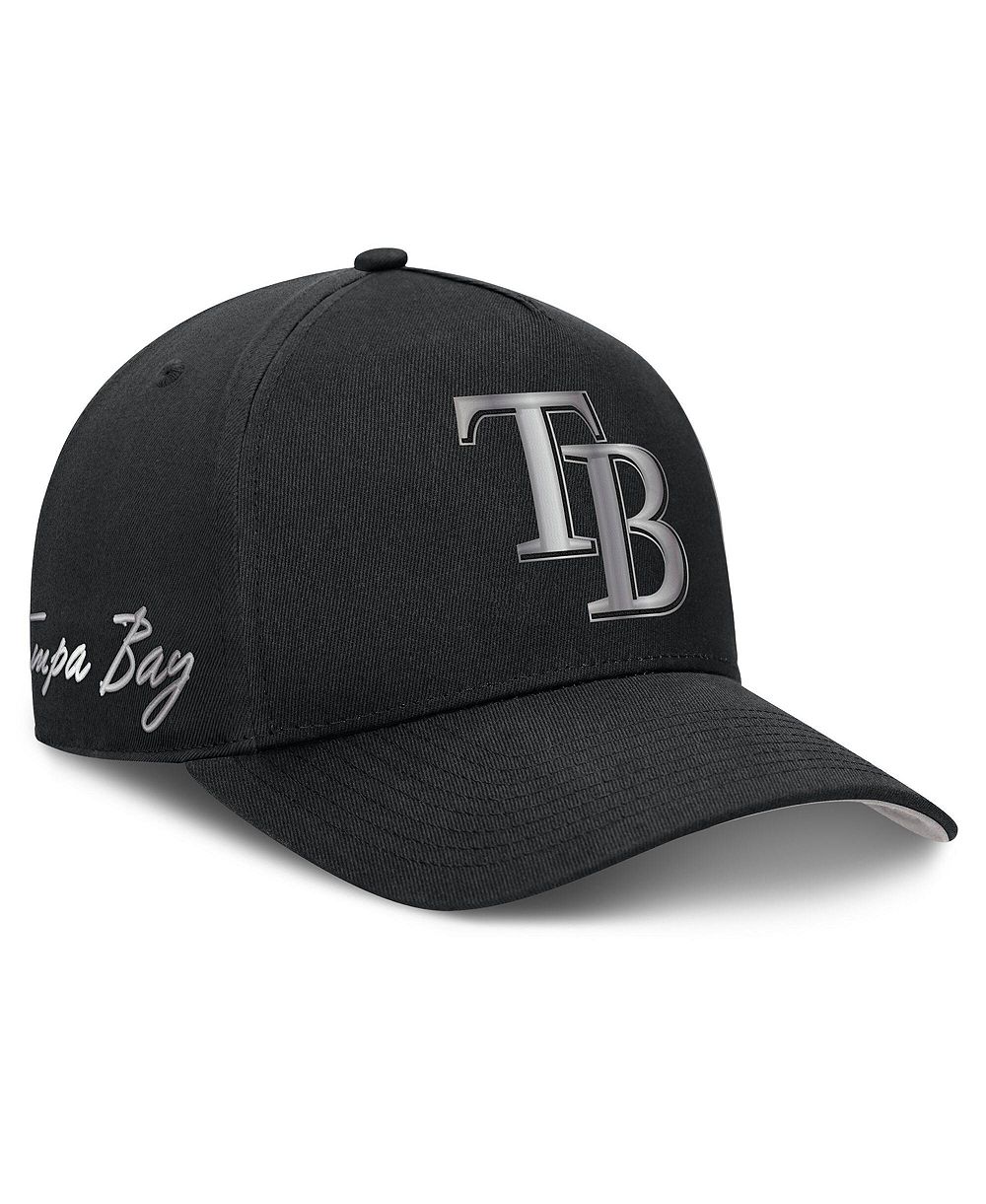 Мужская бейсболка Nike Black Tampa Bay Rays Rise Dri-FIT A-Frame Adjustable