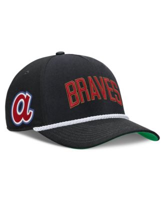 Men's Nike Black Atlanta Braves Cooperstown Collection Rise Adjustable Hat