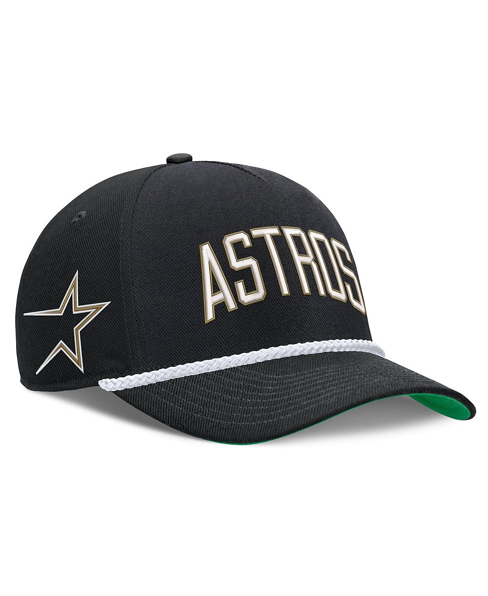 Nike Мужская черная регулируемая кепка Houston Astros Cooperstown Collection Rise