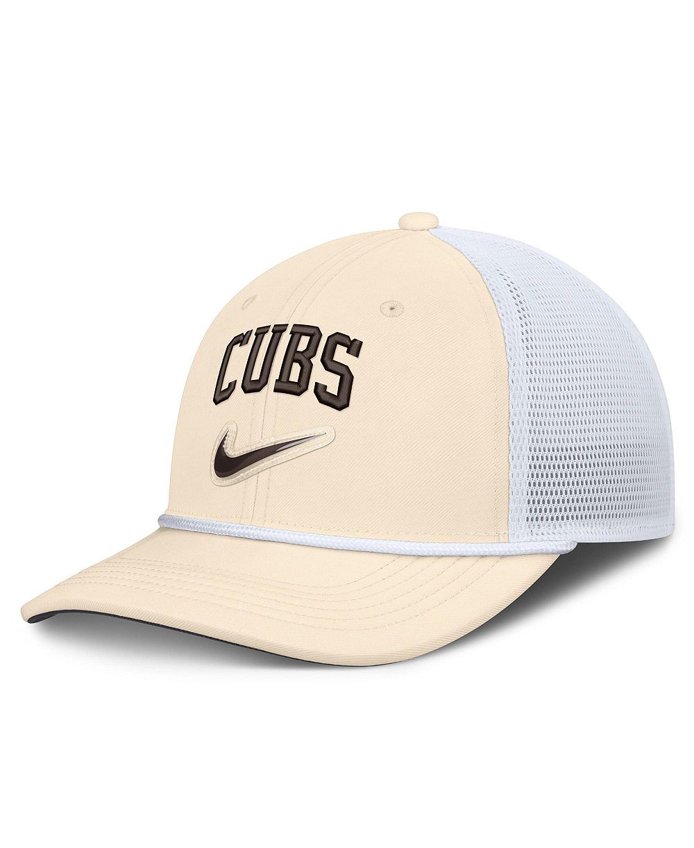 Men's Nike Natural/White Chicago Cubs Rise Dri-FIT Trucker Adjustable Hat¿