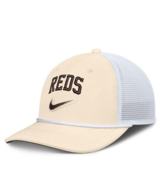 Men's Nike Natural/White Cincinnati Reds Rise Dri-FIT Trucker Adjustable Hat¿