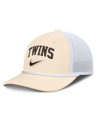 Men's Nike Natural/White Minnesota Twins Rise Dri-FIT Trucker Adjustable Hat¿
