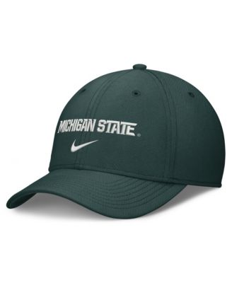 Мужская кепка Nike Green Michigan State Spartans Rise On-Field SwooshFlex Dri-FIT Flex
