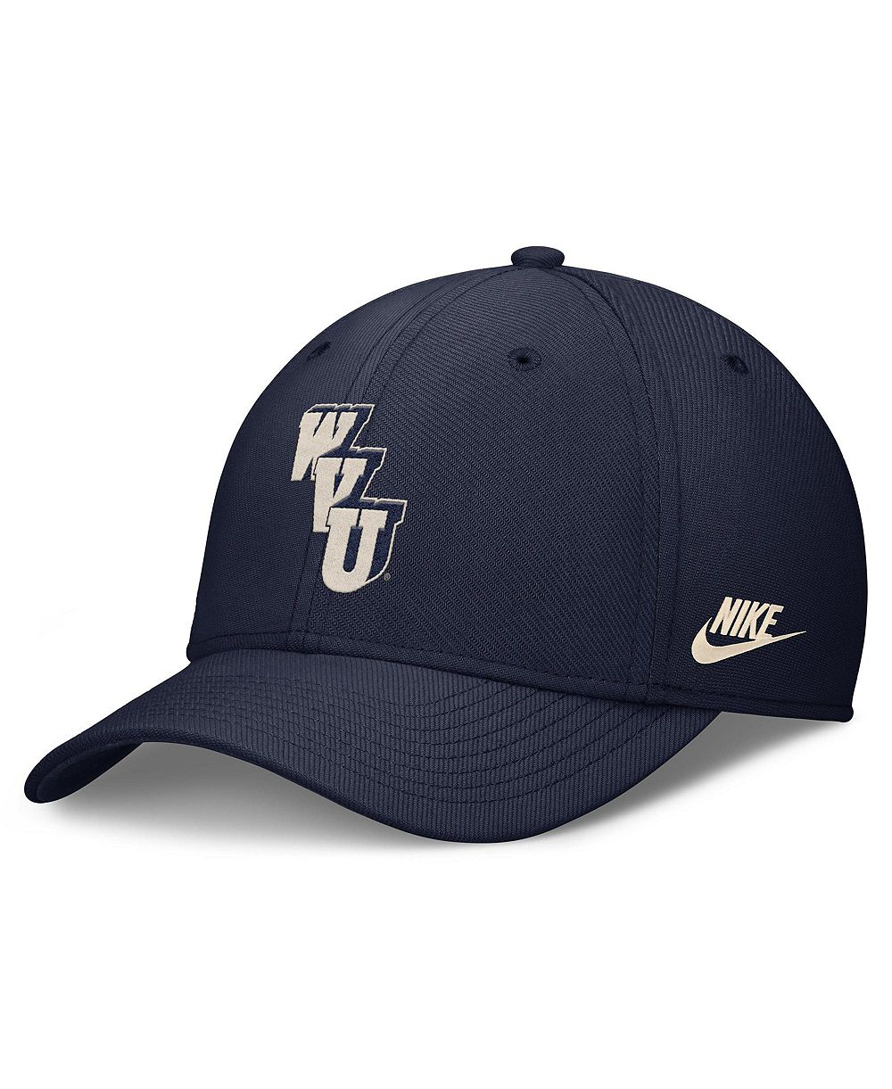 Мужская кепка Nike Men's Navy West Virginia Mountaineers Dri-FIT Vintage Rise Swooshflex Flex Hat
