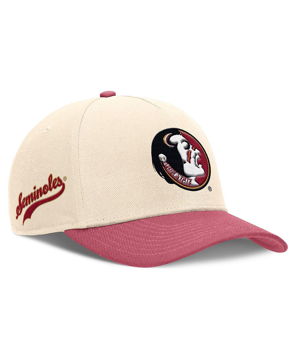 Мужская кепка Nike Natural/Pink Florida State Seminoles Academic Rise Dri-FIT Adjustable
