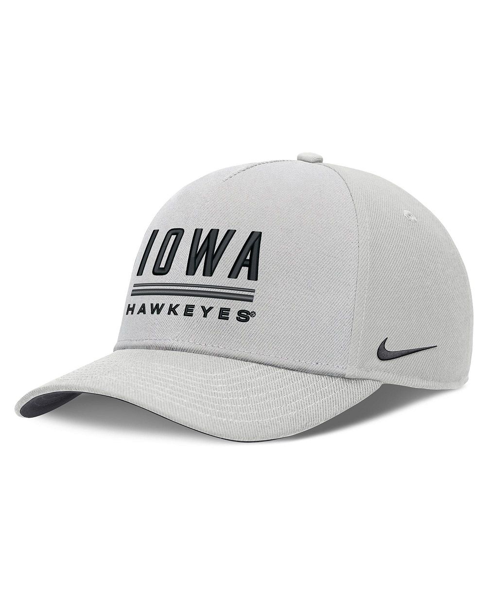 Мужская кепка Nike Gray Iowa Hawkeyes 2026 Sideline Dri-FIT