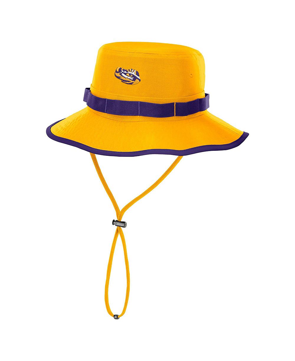 Мужская кепка Nike LSU Tigers 2026 Sideline Apex Boonie Bucket золотая