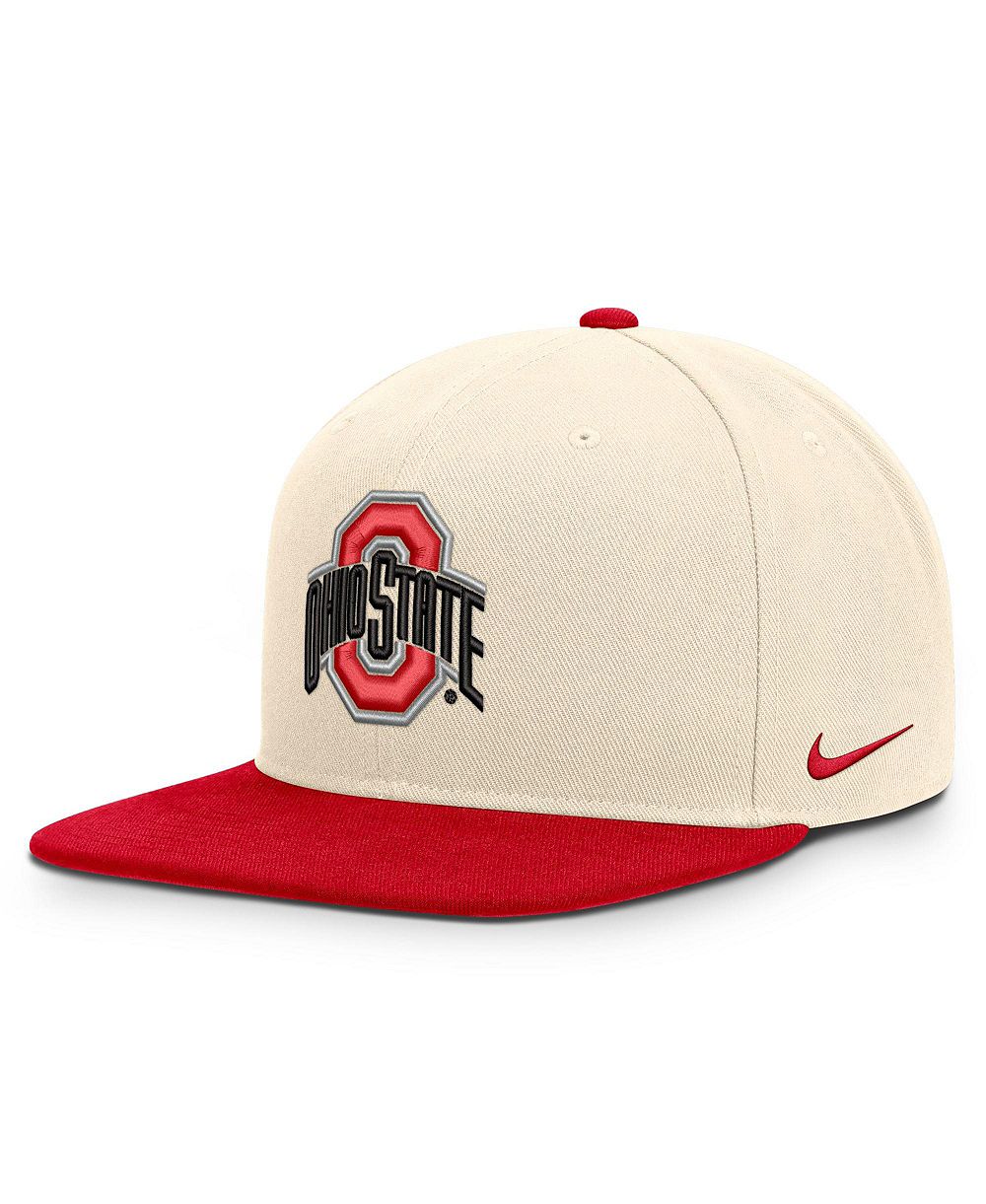 Nike Мужская и Женская кепка snapback Campus Prep Ohio State Buckeyes Natural/Scarlet