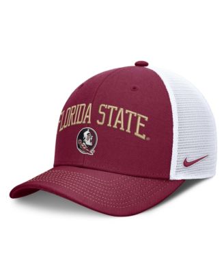 Men's and Women's Nike Garnet/White Florida State Seminoles Primetime Arched Trucker Adjustable Hat