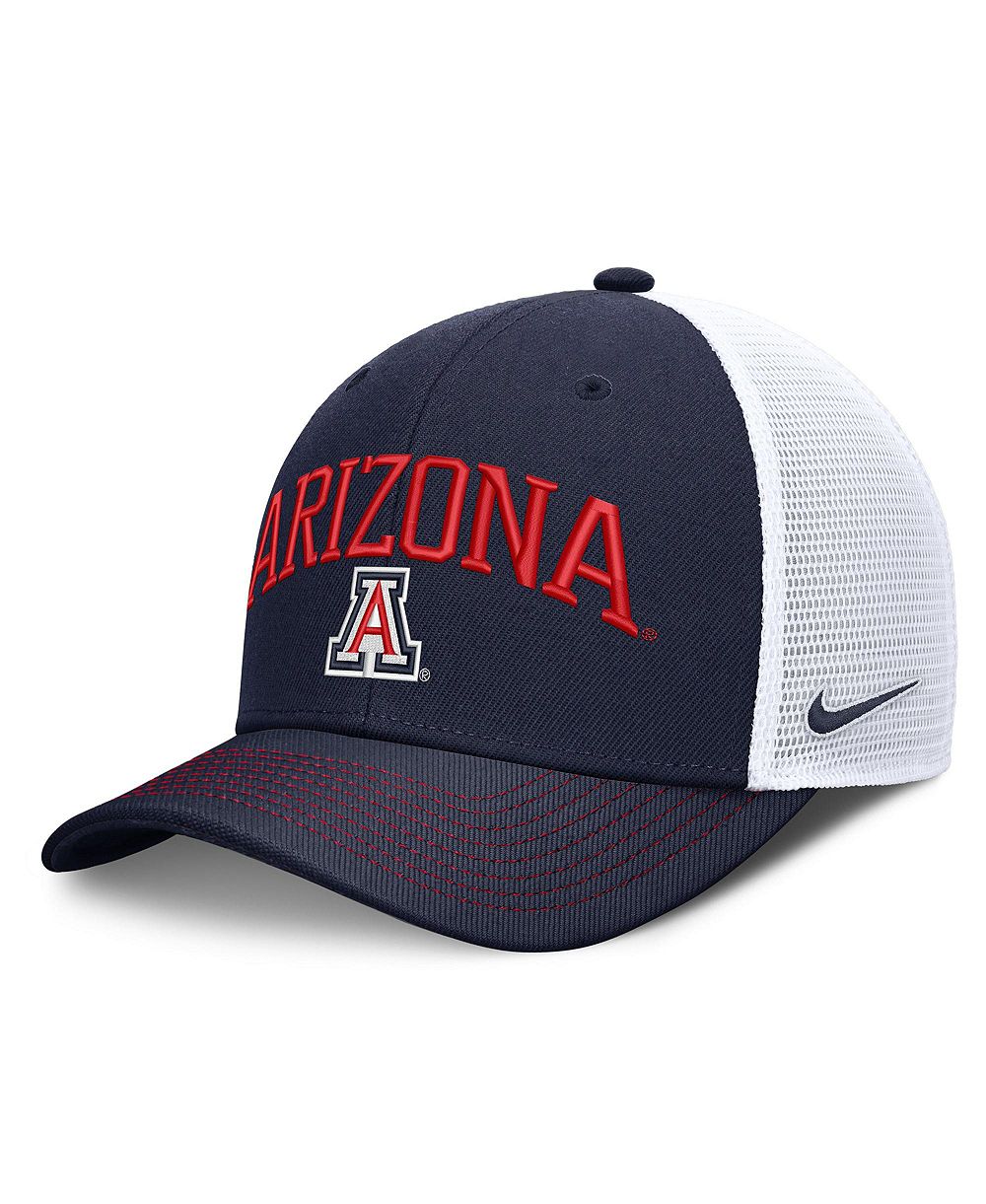Men's and Women's Nike Navy/White Arizona Wildcats Primetime Arched Trucker Adjustable Hat
