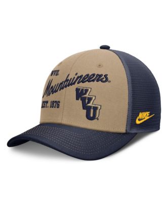 Men's and Women's Nike Beige/Navy West Virginia Mountaineers Legacy Rise Trucker Adjustable Hat
