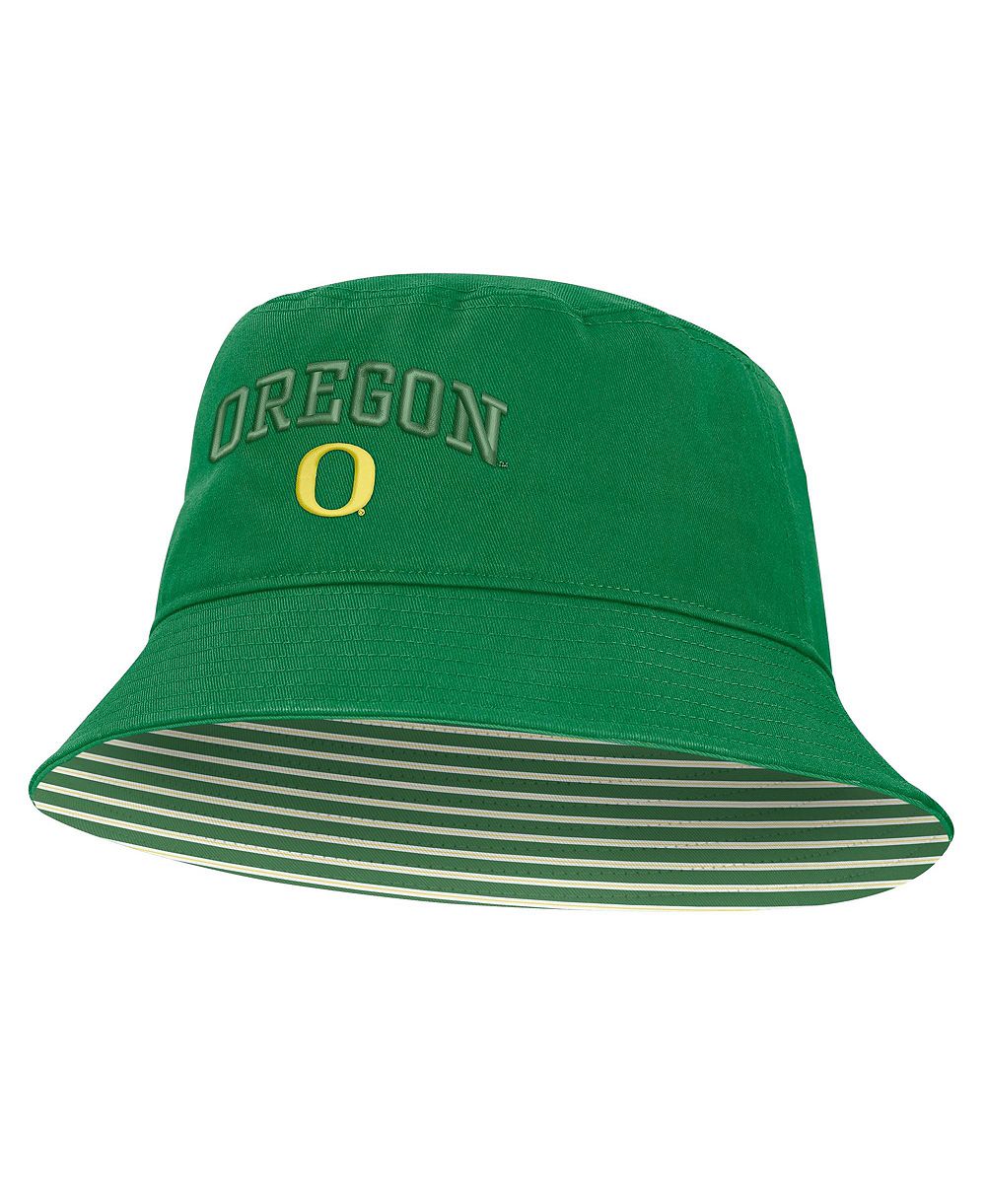 Мужская и женская кепка Nike Green Oregon Ducks Primetime Apex Bucket