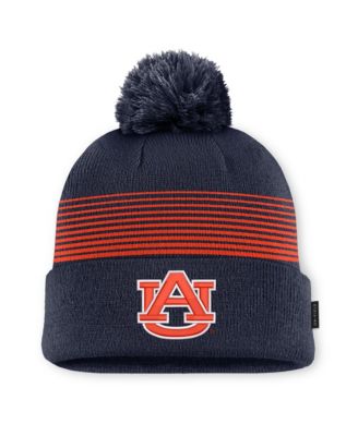 Men's and Women's Nike Navy Auburn Tigers 2026 On-Field Cuffed Knit Hat with Pom