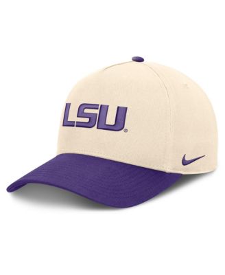 Men's and Women's Nike Natural/Purple LSU Tigers Campus Prep Rise Adjustable Hat