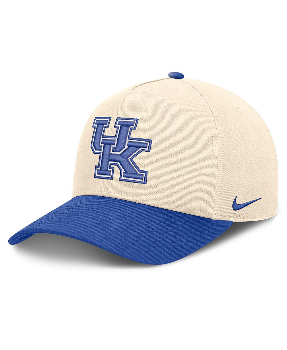 Men's and Women's Nike Natural/Royal Kentucky Wildcats Campus Prep Rise Adjustable Hat