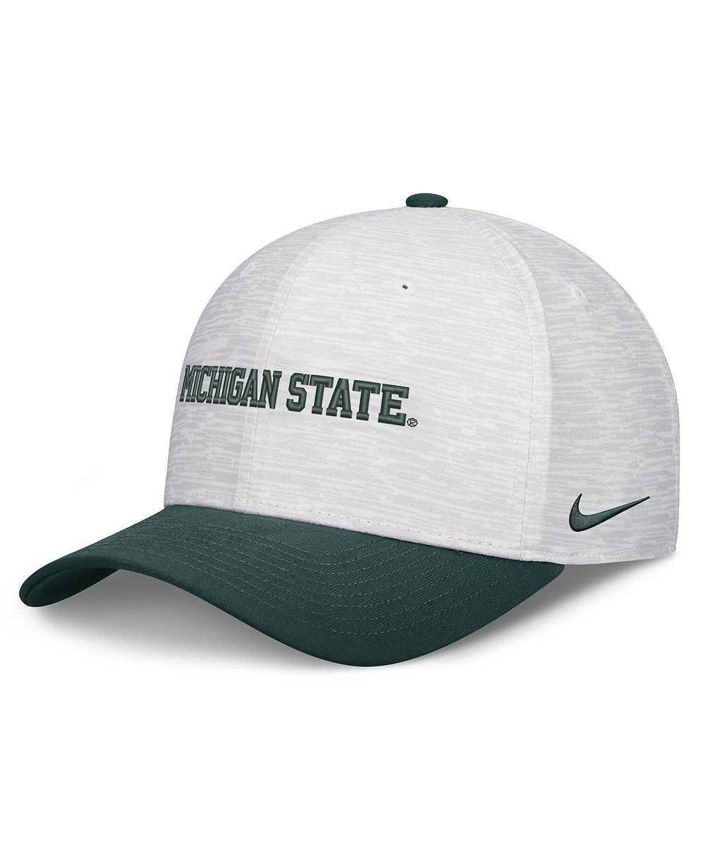 Men's and Women's Nike White/Green Michigan State Spartans Primetime Rise Adjustable Hat