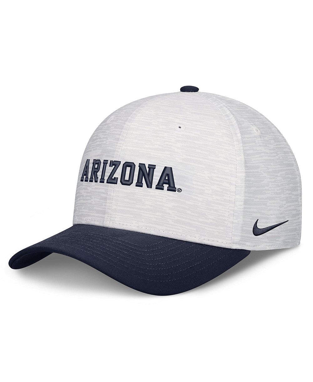 Мужская и женская кепка Nike White/Navy Arizona Wildcats Primetime Rise Adjustable
