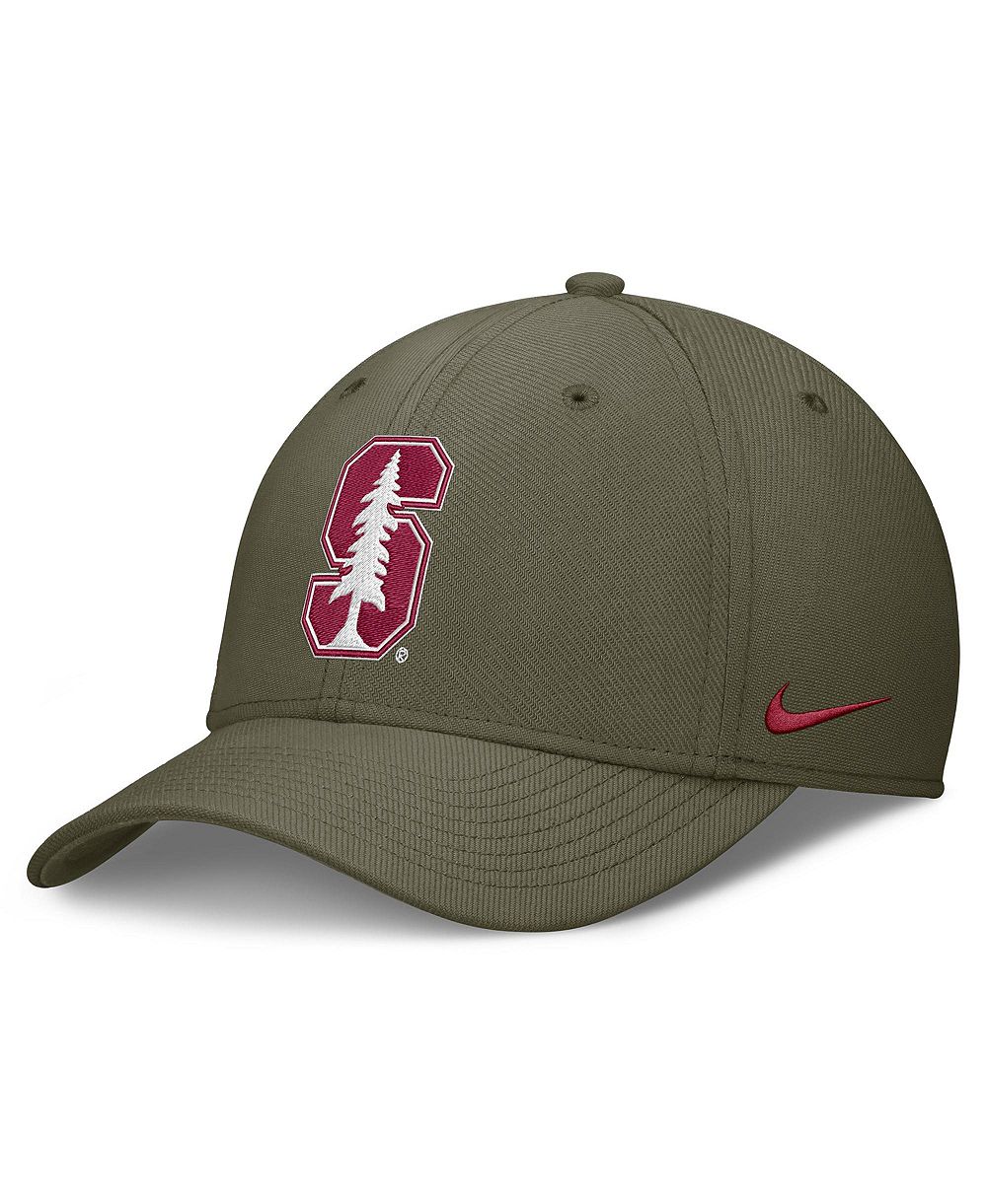 Мужская кепка Nike Olive Stanford Cardinal Primetime SwooshFlex Dri-FIT
