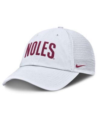 Men's Nike White Florida State Seminoles Club Campus Trucker Adjustable Hat