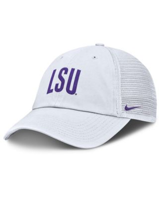 Men's Nike White LSU Tigers Club Campus Trucker Adjustable Hat