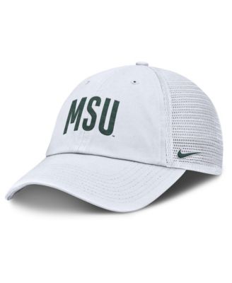 Men's Nike White Michigan State Spartans Club Campus Trucker Adjustable Hat