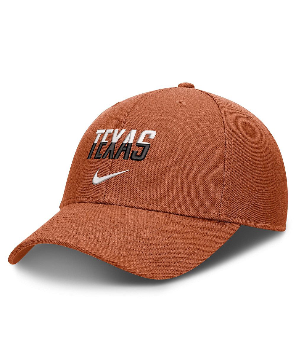 Мужская и женская кепка Nike Texas Orange Texas Longhorns 2026 On-Field Gameday Rise Adjustable