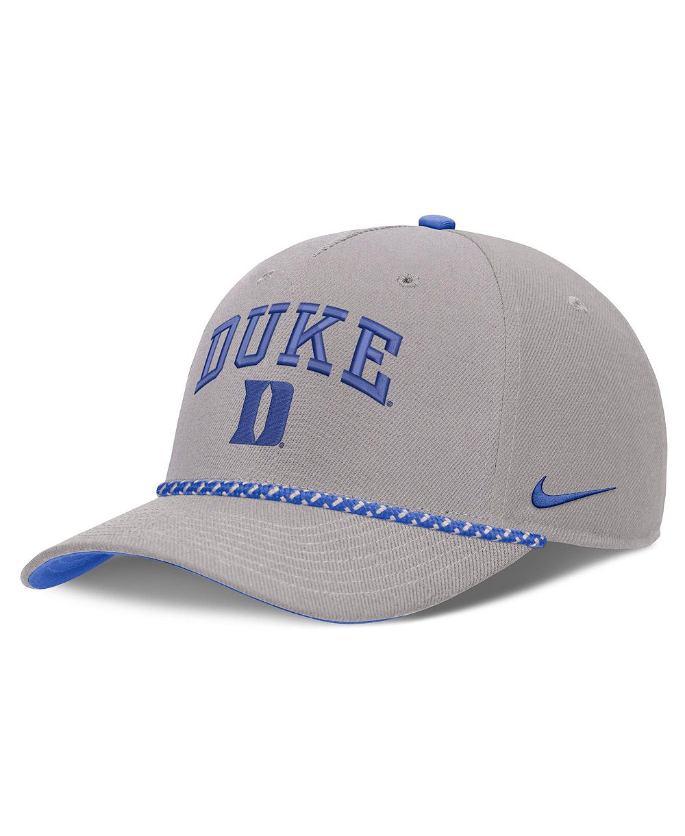 Регулируемая кепка Nike Duke Blue Devils Primetime Rise Rope Gray