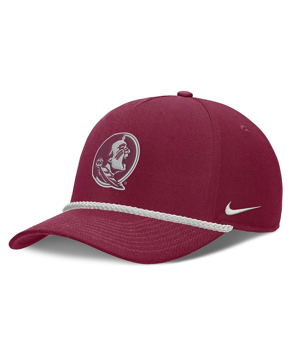Мужская и женская кепка Nike Garnet Florida State Seminoles Rope Rise Adjustable Hat