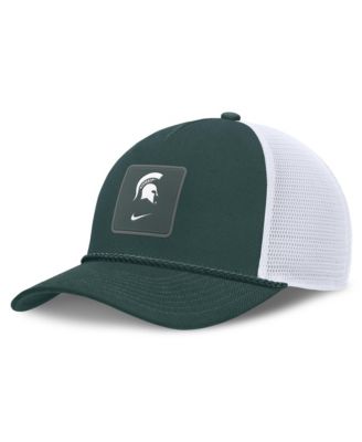 Мужская и женская регулируемая кепка Nike Green Michigan State Spartans 2026 On-Field Gameday Rope Trucker