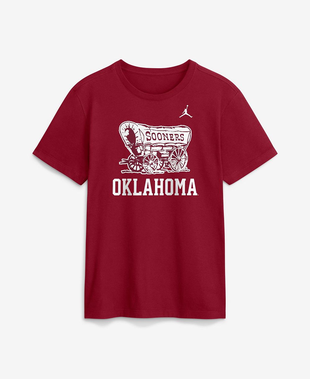 Мужская футболка Jordan Crimson Oklahoma Sooners Primetime Logo Mantra