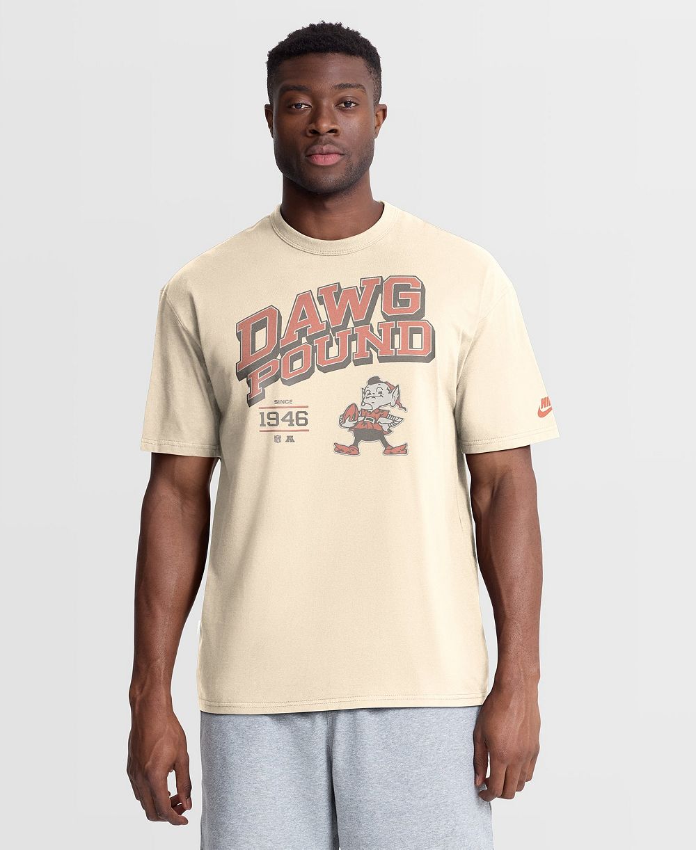 Мужская футболка Nike Natural Cleveland Browns Vintage Mod Blown Away Max90
