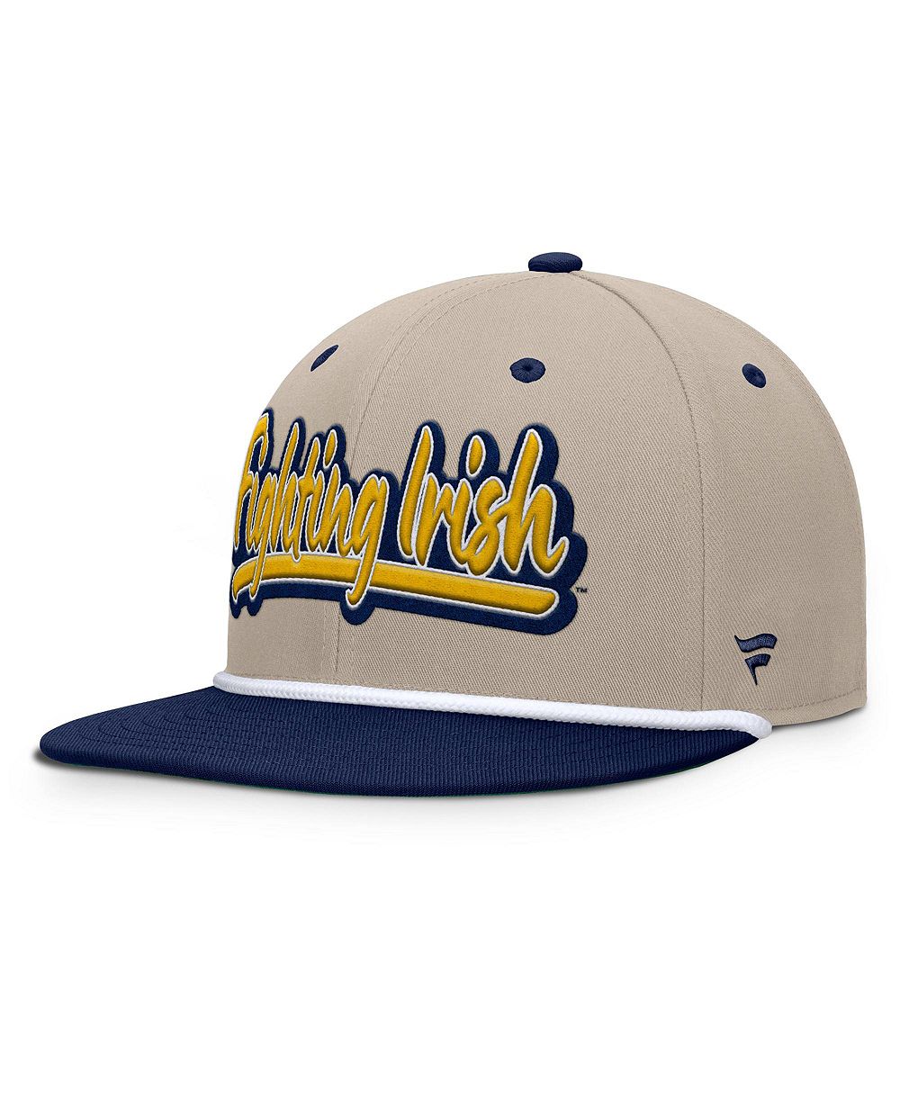 Мужская кепка Fanatics Khaki/Navy Notre Dame Fighting Irish Colt Fitted
