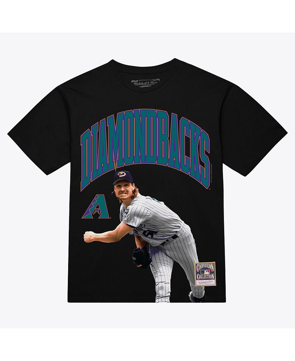 Mitchell & Ness Мужская черная футболка Randy Johnson Arizona Diamondbacks