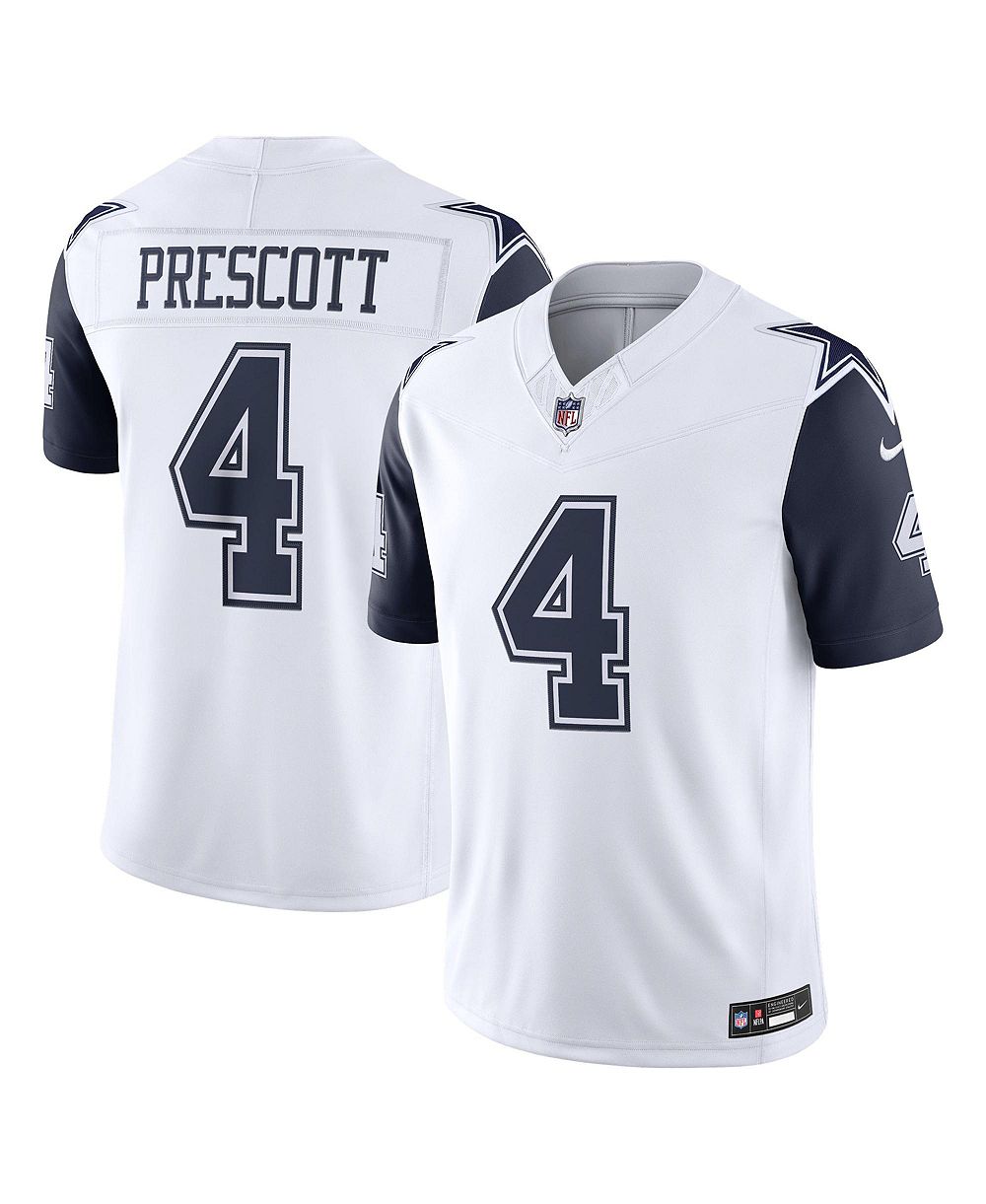 Мужская джерси Nike Dak Prescott White Dallas Cowboys Alternate Vapor F.U.S.E. Stitched Limited